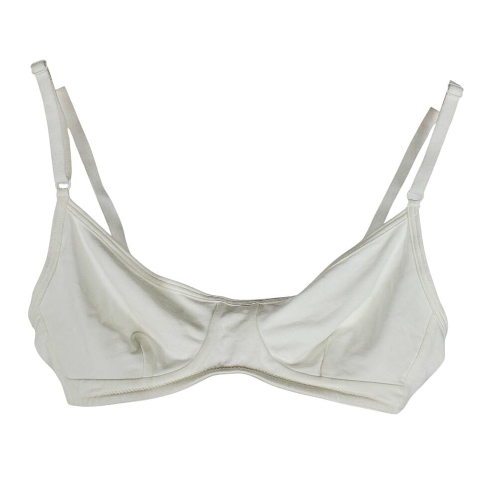 NEW Mate the Label Tencel Comfort Wireless Bralette Size M White Stretch